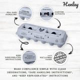 TeraGanix Henlay Laid Local Egg Cartons- Adorable Printed Vintage Design- 25, 90, or 250, view 2