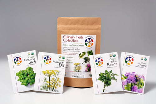 The Living Seed Company Organic Culinary Garden Seed Collection - 5 Variety