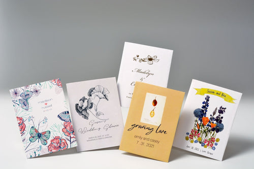 The Living Seed Company Custom Wedding Seed Packets