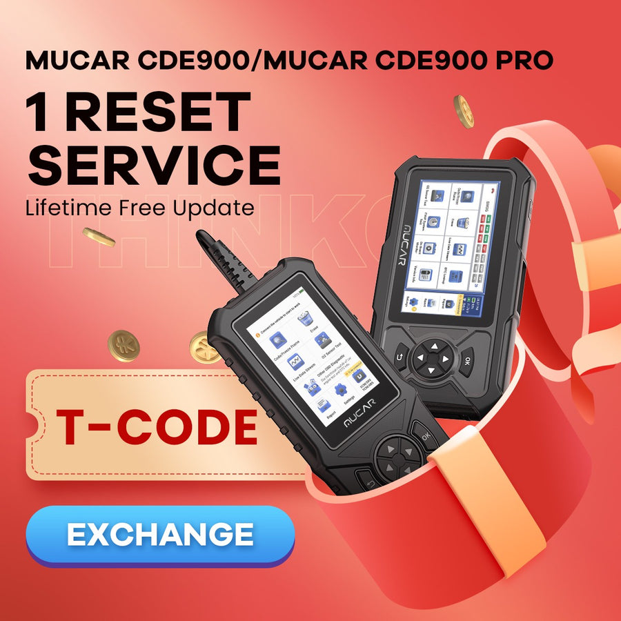 THINKCAR MUCAR CDE900/CDE900 PRO T-code 1 Reset Function