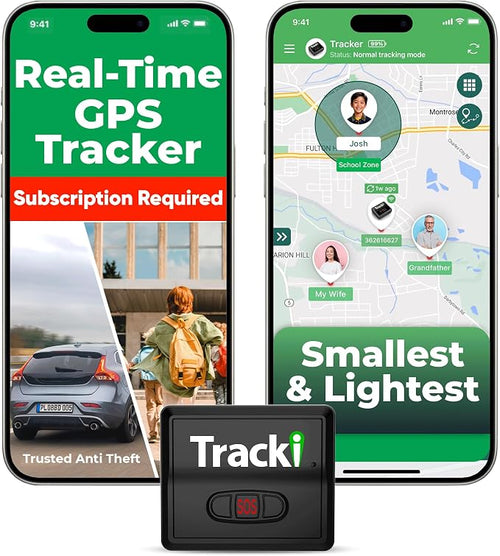 Tracki 2026 4G Model Mini Real time GPS Tracker. 6 month subscription included!