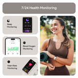 Tranya D36 Smartwatch® Health and Fitness Tracker with All-Day Heart Rate, Blood Oxygen, Blood Pressure, and Sleep Tracker, IP68 Waterproof, view 6