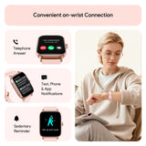 Tranya D16 Smartwatch® Fitness for Female and Male, Supports Bluetooth Calling, 24/7 Heart Rate Monitoring, Blood Oxygen Monitoring, Sleep and Step Tracking, 100 Sports Modes, IP68 Waterproof Fitness Tracker, Compatible with Android and iOS Systems, view 4