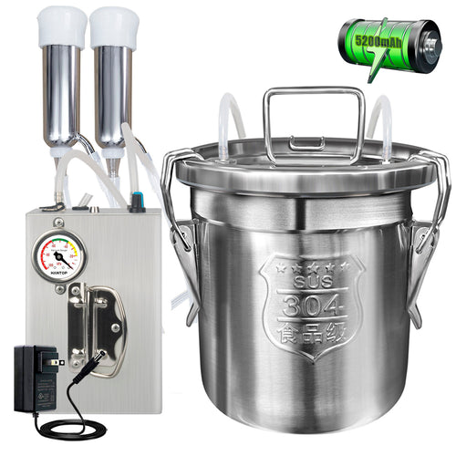 UnitedFarm Hantop Milking Machine with Pressure Gauge for Cow, 12L (Pro+ Model)