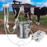 UnitedFarm Hantop Milking Machine with Pressure Gauge for Cow, 12L (Pro+ Model), view 6