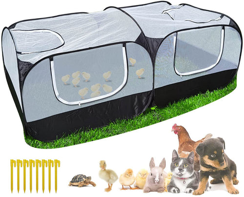 UnitedFarm Portable Chicken Run Coop, Playpen for Small Pet Outdoor Indoor Enclosure