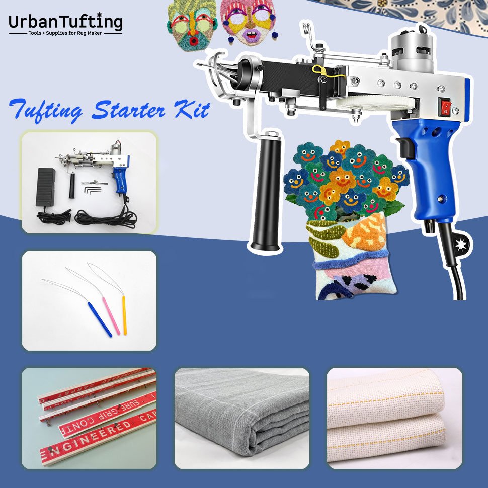 Urban Tufting Exclusive Rug Tufting Kit | Tufting Gun, Wool Yarn, Frame & Tufting Cloth Kit