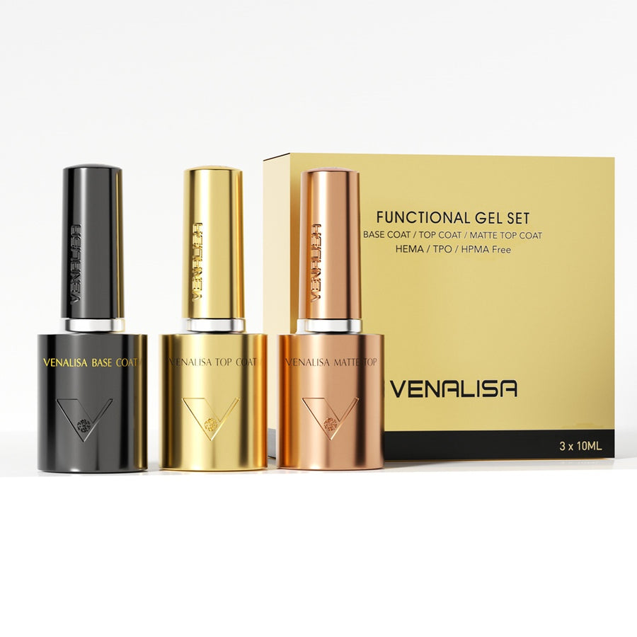 Venalisa 10ML Base Coat No-wipe Top Coat Matte Top Coat Set (3 pcs) TPO Free Hema Free