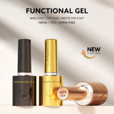 Venalisa 10ML Base Coat No-wipe Top Coat Matte Top Coat Set (3 pcs) TPO Free Hema Free, view 2