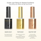 Venalisa 10ML Base Coat No-wipe Top Coat Matte Top Coat Set (3 pcs) TPO Free Hema Free, view 3