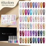 Venalisa 10ML Glitter & Cat Eye Gel 60 Colors Set (With Color Display) TPO Free Hema Free, view 5