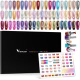 Venalisa 10ML Glitter & Cat Eye Gel 60 Colors Set (With Color Display) TPO Free Hema Free, view 6