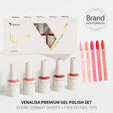 Venalisa Amber Blaze- 5 Colors Gel Polish Set (With Nail Tips) TPO Free Hema Free, view 2