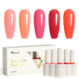 Venalisa Amber Blaze- 5 Colors Gel Polish Set (With Nail Tips) TPO Free Hema Free, view 3