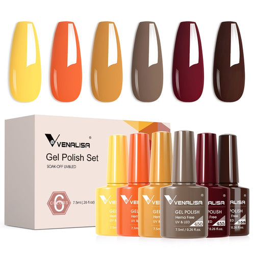 Venalisa Amber Mirage - Hema Free 6 Colors Gel Polish Set TPO Free Hema Free
