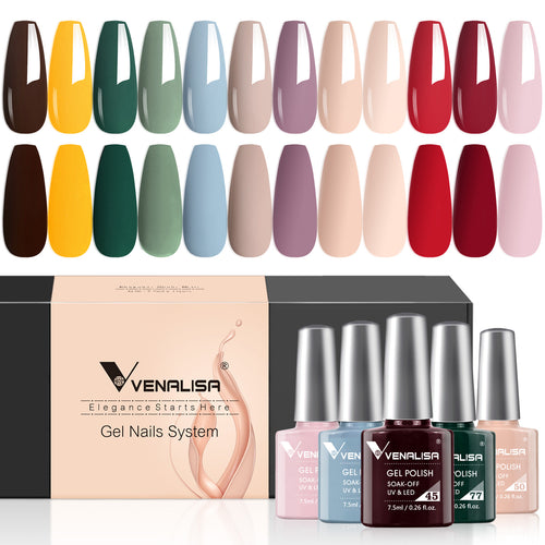 Venalisa Any Time- Gel Polish 12 Colors Set TPO Free Hema Free
