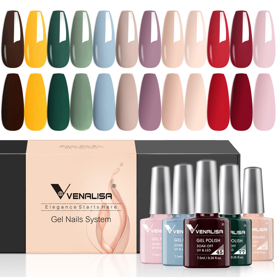 Venalisa Any Time- Gel Polish 12 Colors Set TPO Free Hema Free