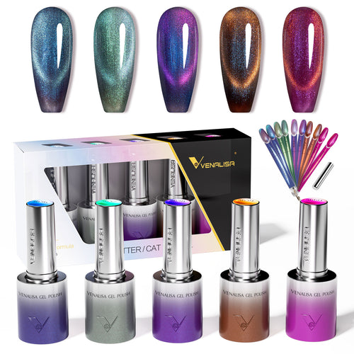 Venalisa Aurora Cat Eye Gel Polish Set (10ML) TPO Free Hema Free