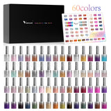 Venalisa Aurora Cat Eye Glitter Gel Set 60 Colors With Color Display TPO Free Hema Free, view 2