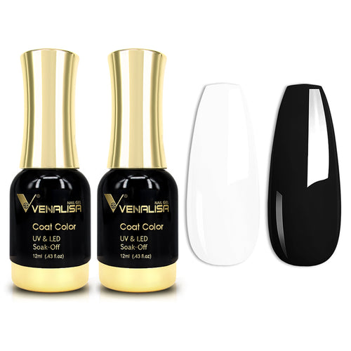 Venalisa Black & White Gel Polish 2 pcs Set