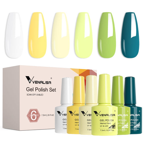 Venalisa Emerald Meadow - Hema Free 6 Colors Gel Polish Set TPO Free Hema Free