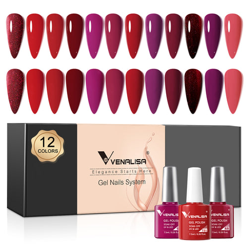 Venalisa Gel Polish 12 Colors Set TPO Free Hema Free