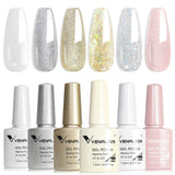 Venalisa Glitter Gel Polish 6 Colors Set Hema Free TPO Free, view 3
