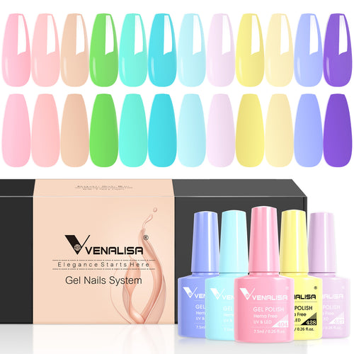 Venalisa Hema Free- Gel Polish 12 Colors Set TPO Free Hema Free