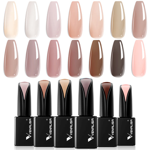 Venalisa Jelly Transparent Gel Polish- 14 Colors Whole Set TPO Free Hema Free