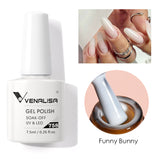 Venalisa Milky White- 7.5ml Gel Nail Polish Funny Bunny, view 2