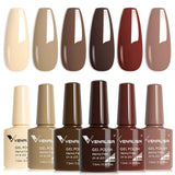 Venalisa Mocha Maven - Hema Free 6 Colors Brown Gel Polish Set TPO Free Hema Free, view 3