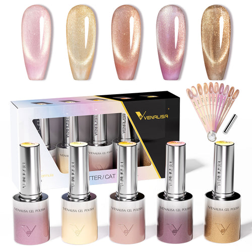 Venalisa Moonlight Cat Eye Gel Polish Set (10ML) TPO Free Hema Free