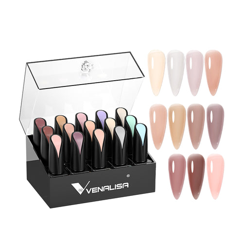 Venalisa Natural Nude Series Classic Gel Nail Polish Kit 15pcs/ Set