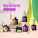 Venalisa Neon Gel Polish 6 Color Set TPO Free Hema Free, view 3