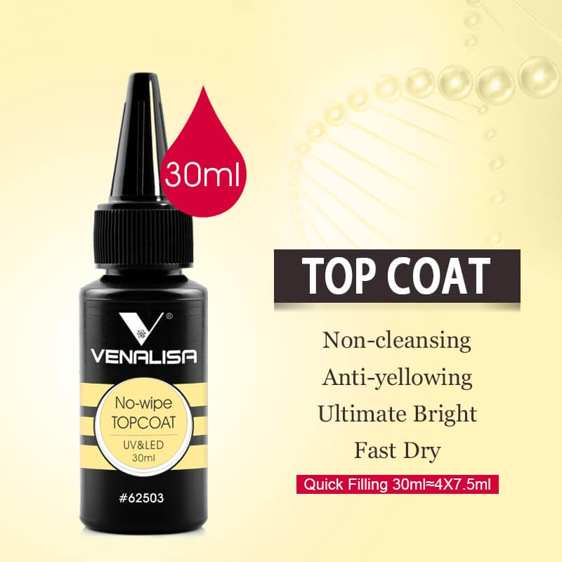 Venalisa No-wipe Top Coat 30ml (For Qucik Filling) TPO Free Hema Free