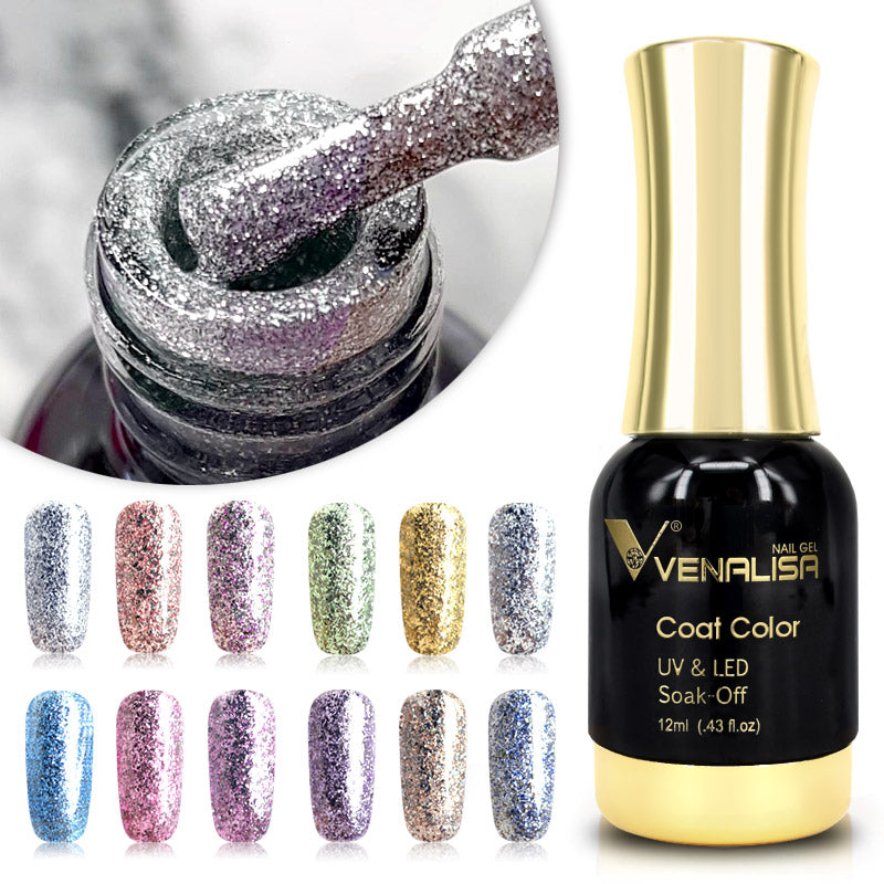 Venalisa Platinum Glitter Gel Polish TPO Free Hema Free