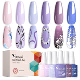Venalisa Purple - 6 Colors Gel Polish Set TPO Free Hema Free, view 5
