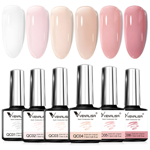 Venalisa Quick Construction Gel 6 Colors Set TPO Free Hema Free