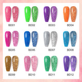 Venalisa Reflective Neon Glitter Gel 12 Colors Set TPO Free Hema Free, view 4