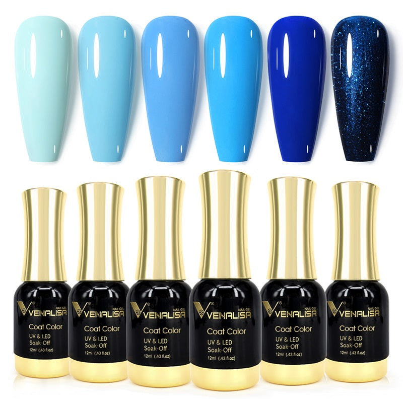 Venalisa Royal Blue - 12ml*6 Colors Gel Polish Set TPO Free Hema Free