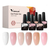Venalisa Rubber Base- 6 Colors Gel Polish Set TPO Free Hema Free, view 3