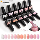 Venalisa Rubber Base Coat- 12 Colors Set TPO Free Hema Free, view 2