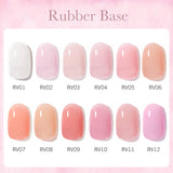 Venalisa Rubber Base Coat- 12 Colors Set TPO Free Hema Free, view 3