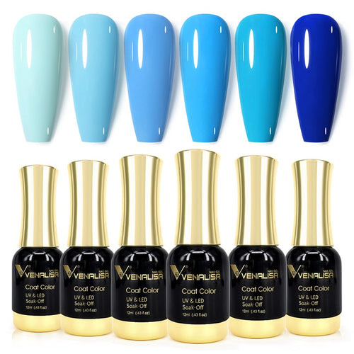 Venalisa Saphire Blue - 12ml*6 Colors Gel Polish Set TPO Free Hema Free