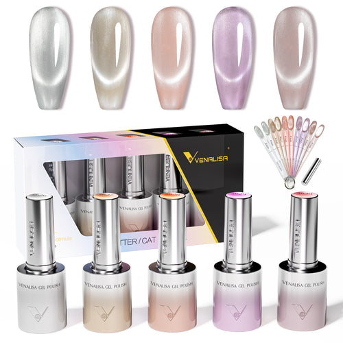 Venalisa Shimmer Cat Eye Gel Polish Set (10ML) TPO Free Hema Free