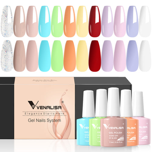 Venalisa Trendy- Gel Polish 12 Colors Set TPO Free Hema Free