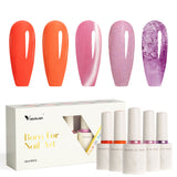 Venalisa Twilight Glimmer- 5 Colors Gel Polish Set (With Nail Tips) TPO Free Hema Free, view 2