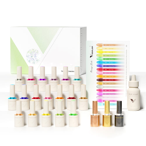 Venalisa V5 Gel Polish Set 22 Pcs With Color Card (Semi-transparent Color) TPO Free Hema Free