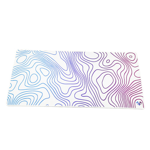 Venatos White RGB Wave XXL Oversized Mousepad Desk Mat for Gaming Ultra Thick