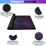 Venatos White RGB Wave XXL Oversized Mousepad Desk Mat for Gaming Ultra Thick, view 6
